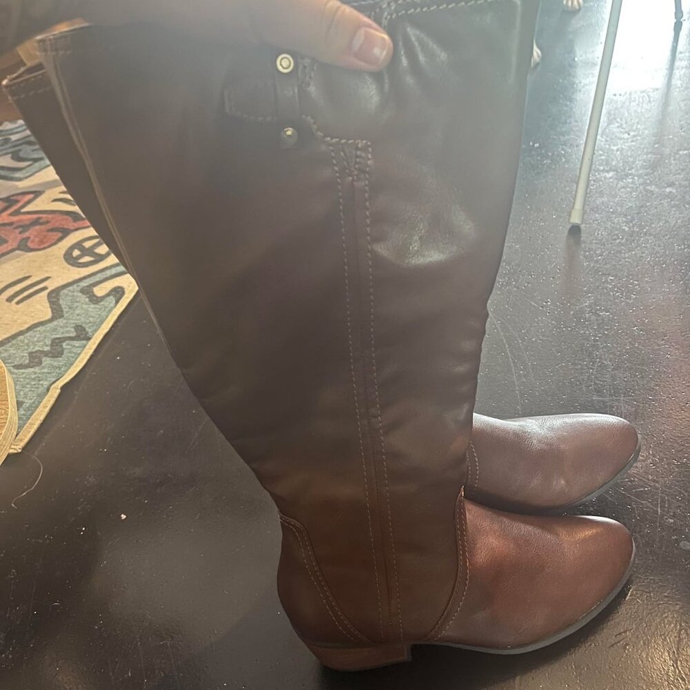 Dr. Scholl's Shoes Womens Brilliance Wide Calf Riding Boot 7.5